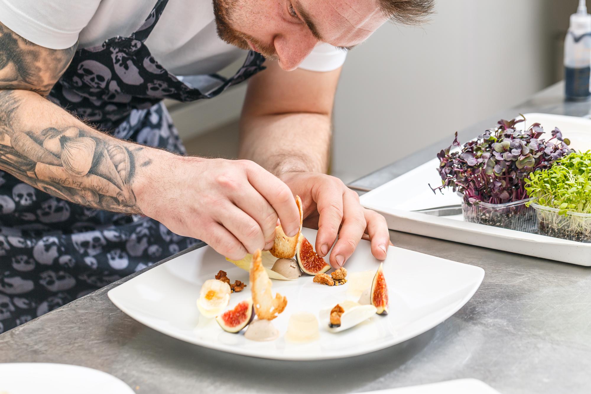 Instructor demonstrating fast plating technique